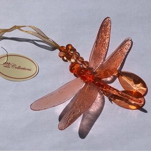 tii Collections P3244, Acrylic Hanging Dragonfly, Orange
